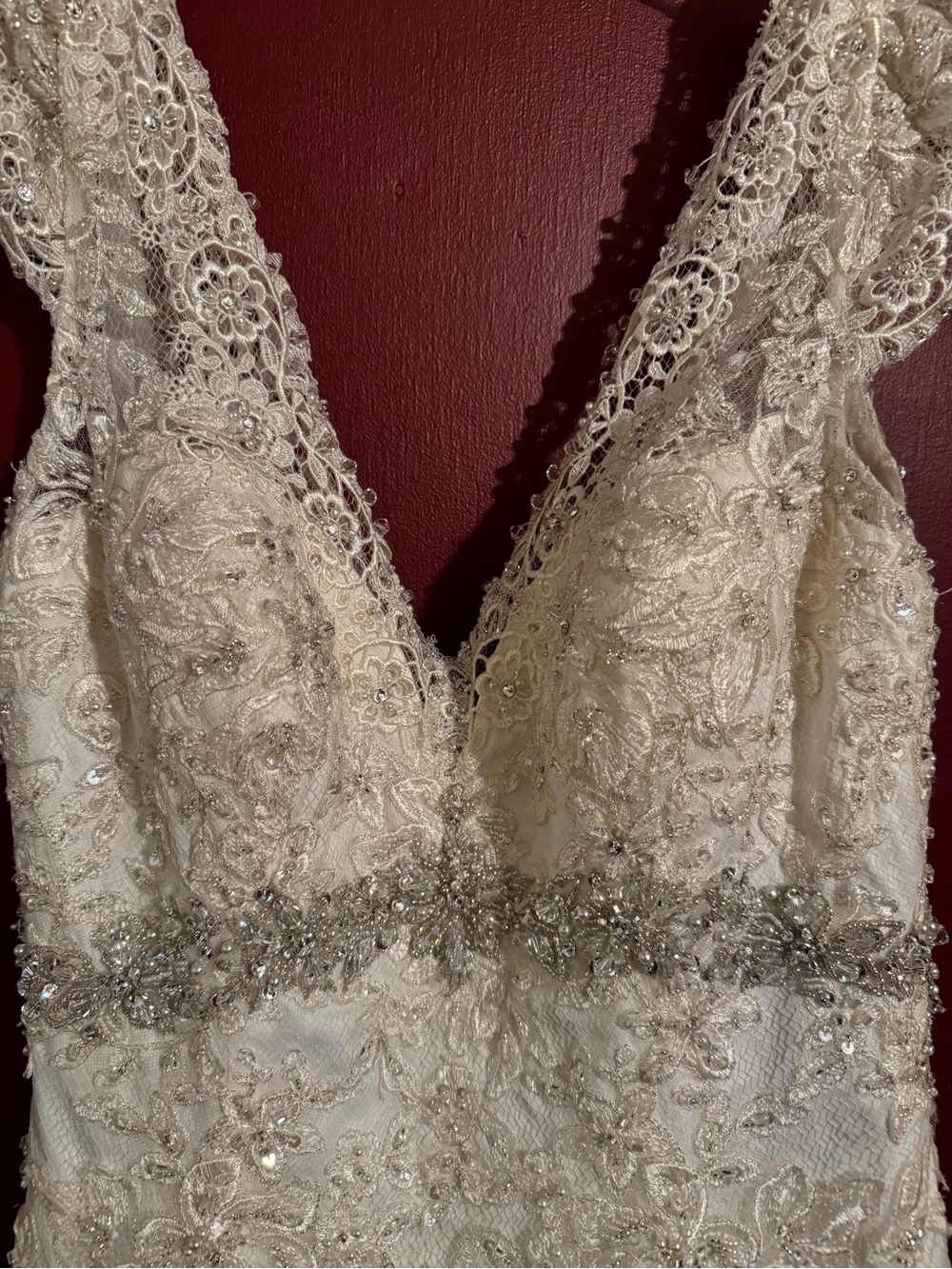 Allure Couture Romantic Mermaid/Trumpet Wedding Dress with Chapel Train Size 8